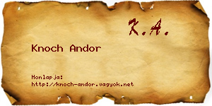 Knoch Andor névjegykártya